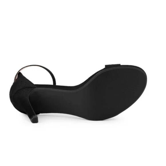 Black Suede Ankle Strap High Stiletto Heels size 7 - Picture 5 of 6